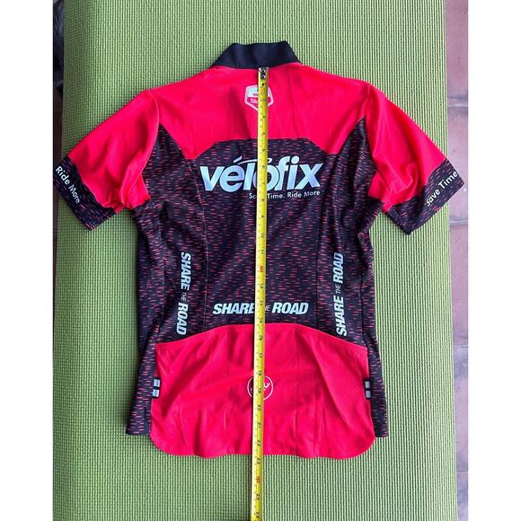 Castelli cycling full zip jersey velofix scorpion red youth boys size small - Picture 6 of 8